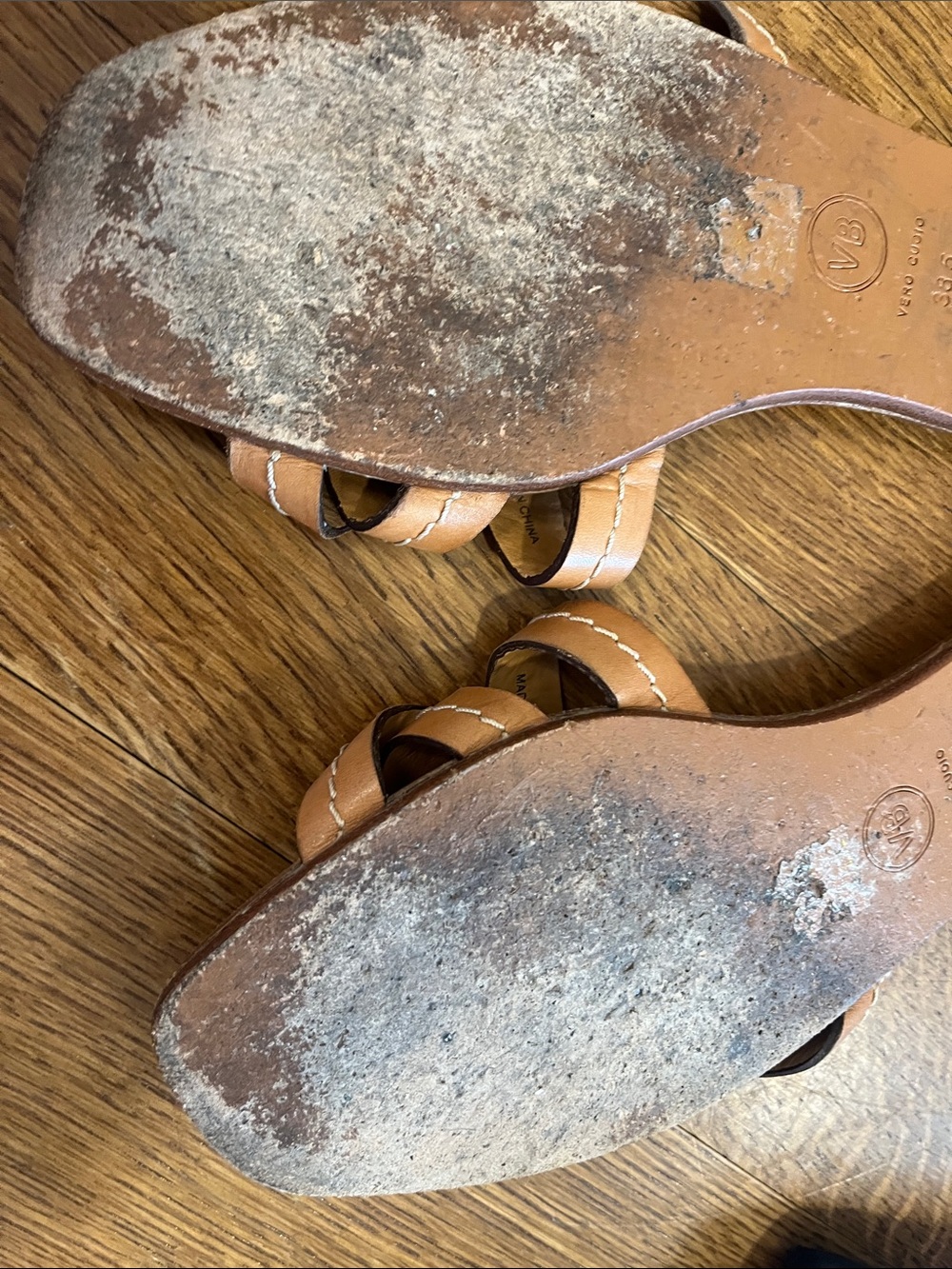 Veronica Beard Braided Tan Leather Slide Mules - Picture 4 of 4